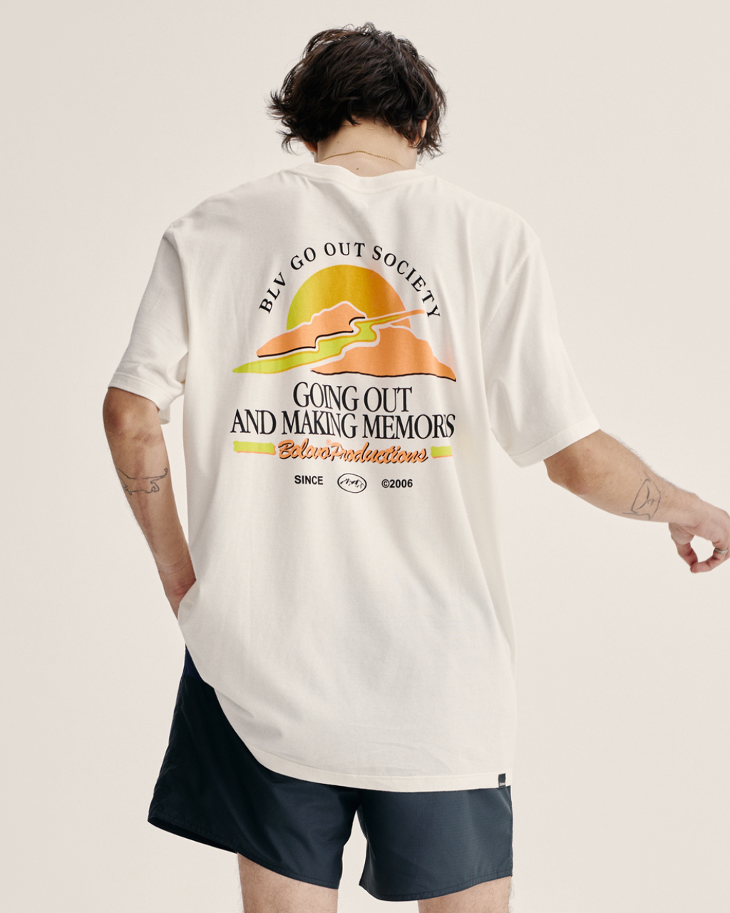 Camiseta Neon River Off White