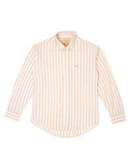 Camisa Manga Longa Overshirt Listrada Bege