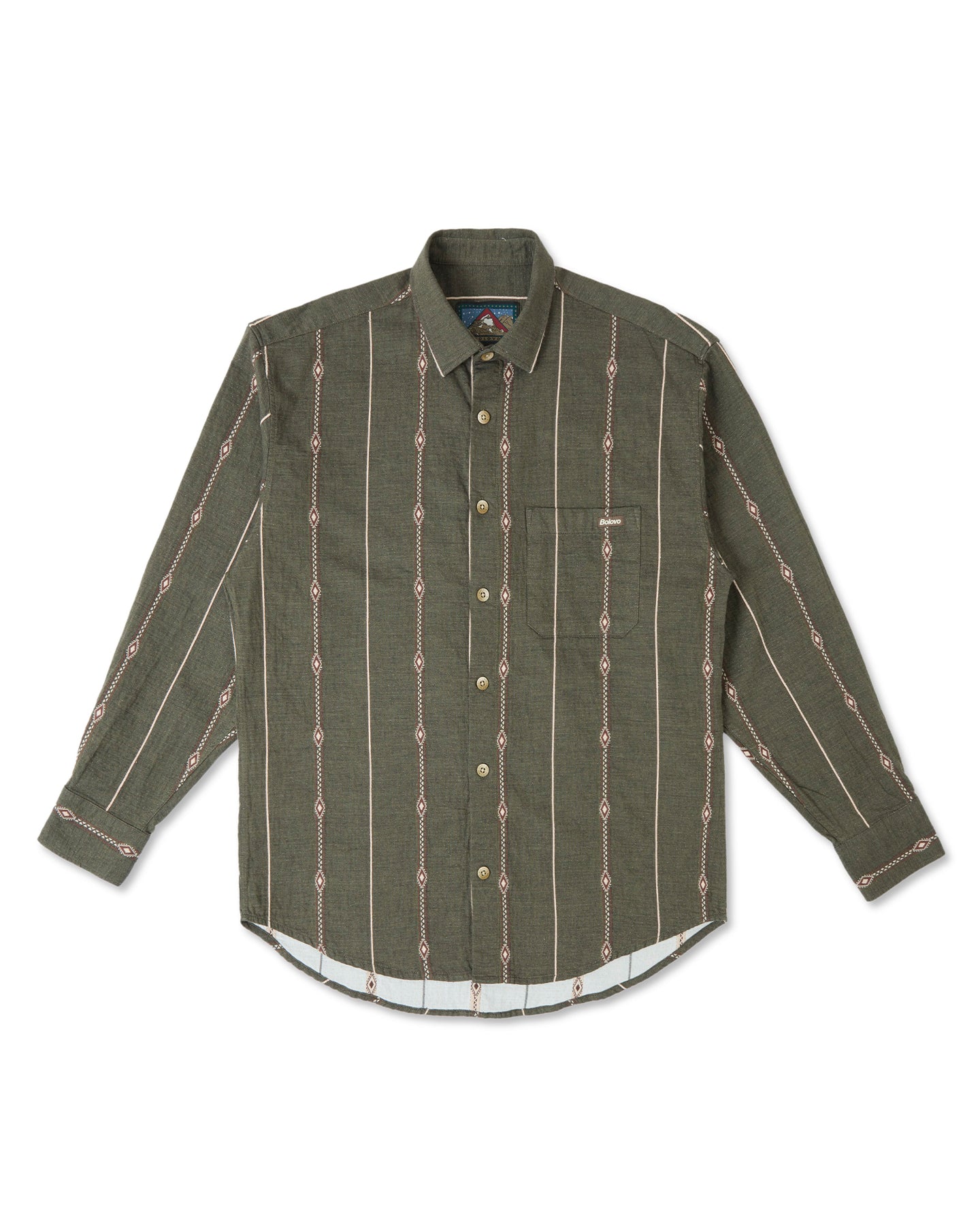 Camisa Manga Longa Overshirt Dusted Memories Verde