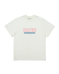 Camiseta Born to Travel Forced To Work Off White