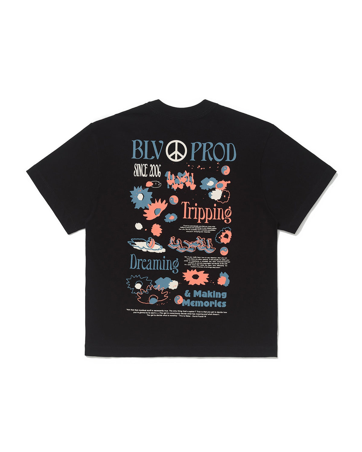 Camiseta Boxy Oversized Dreaming There Preta