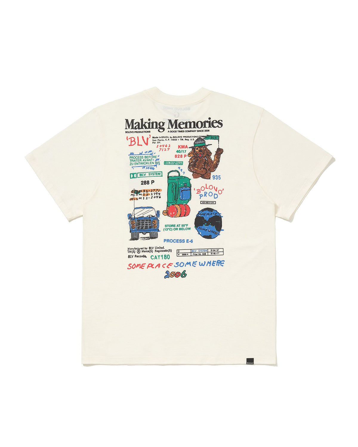Camiseta Someplace Off White