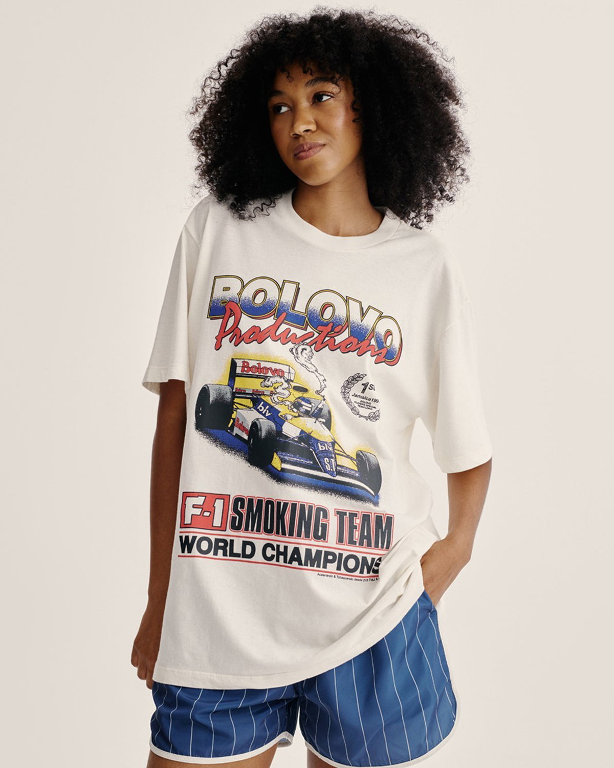 Camiseta Smoking Team Off White