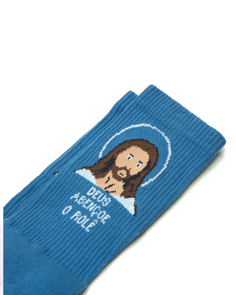 Meia Deus Abençoe o Rolê Azul