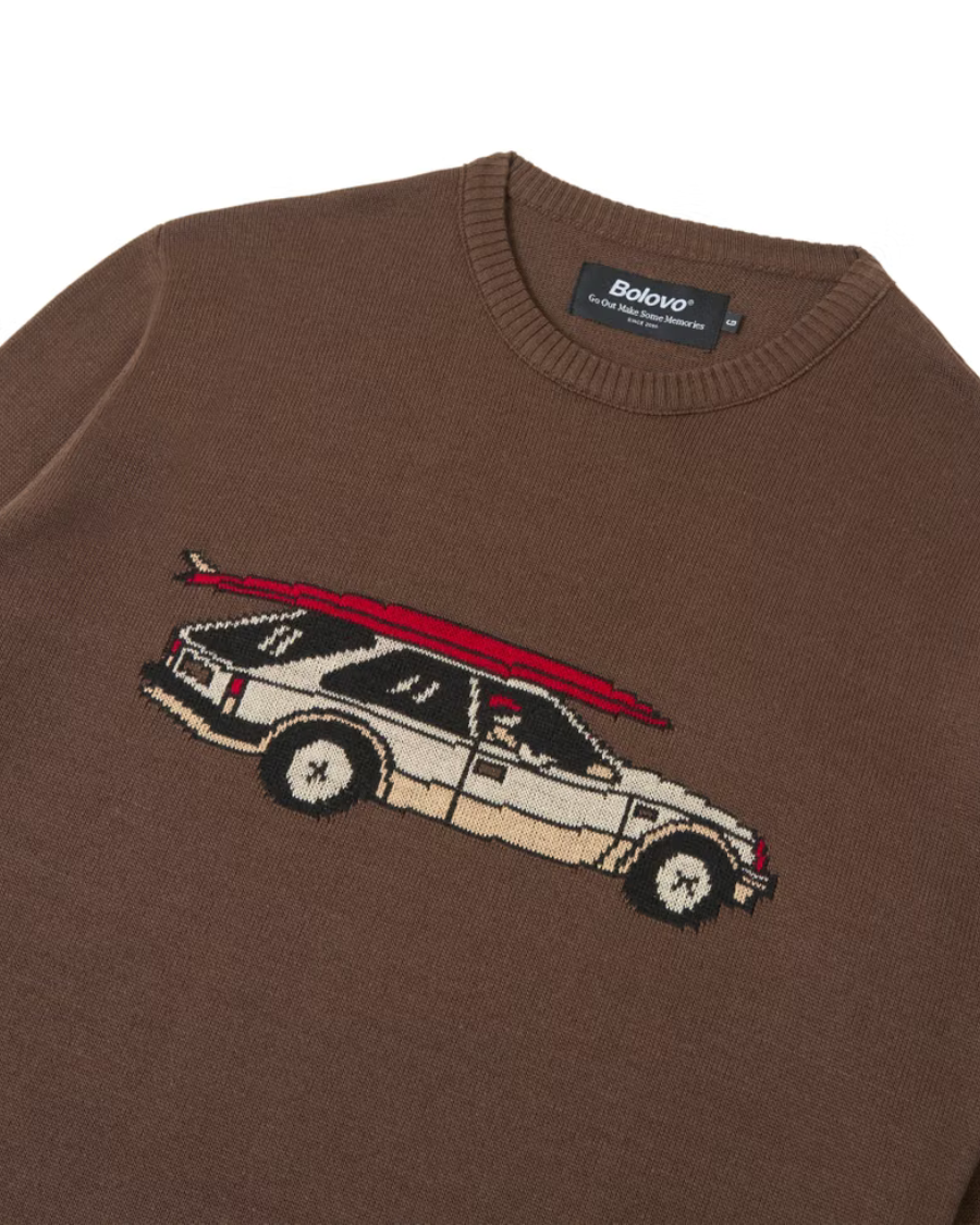 Crewneck Tricot Memory Machine Marrom