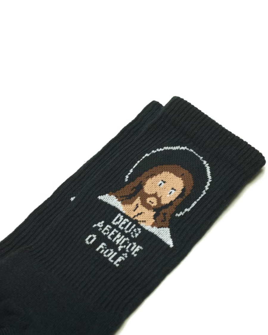 Meia Deus Abençoe o Rolê Preta