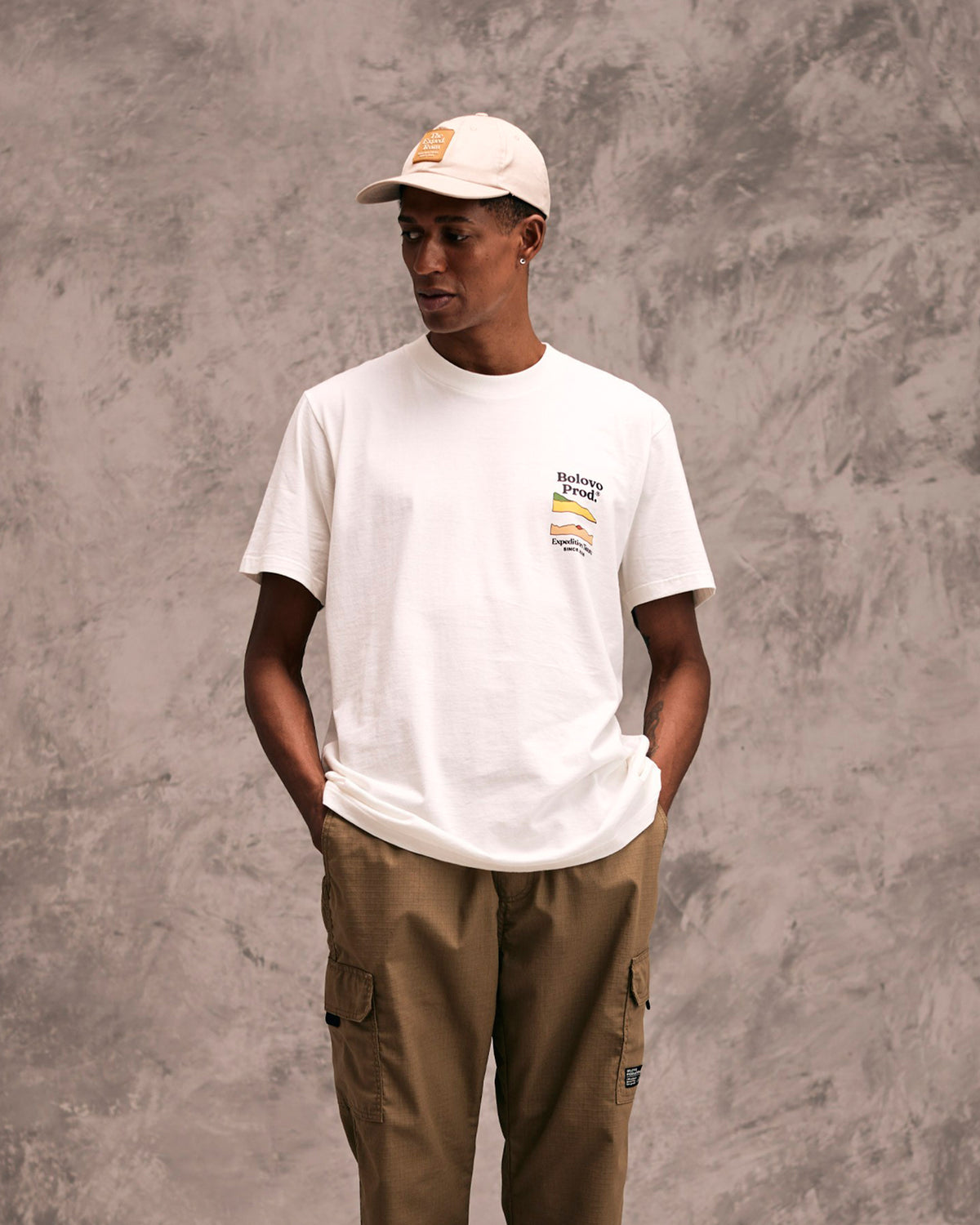 Camiseta Geographic Levels Off White