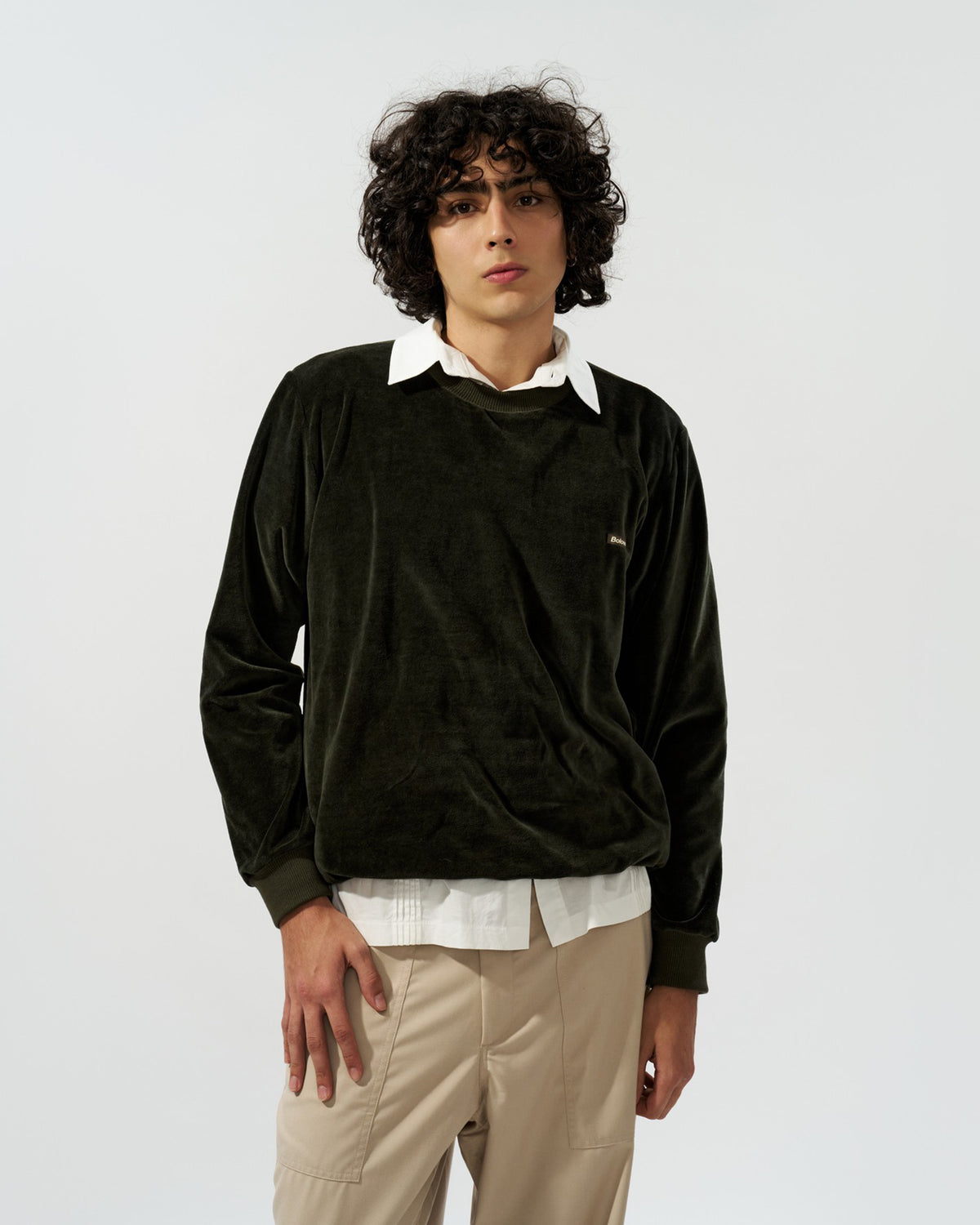 Crewneck Plush Verde Musgo