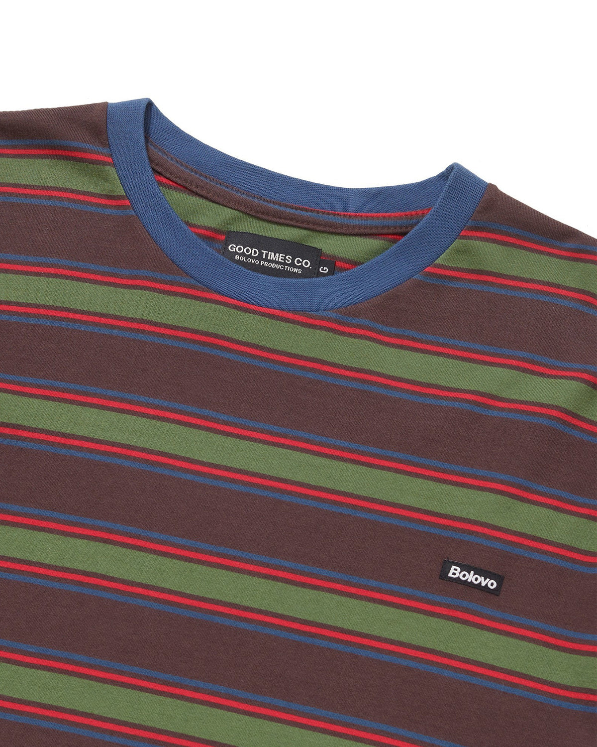 Camiseta Manga Longa Listras Marrom