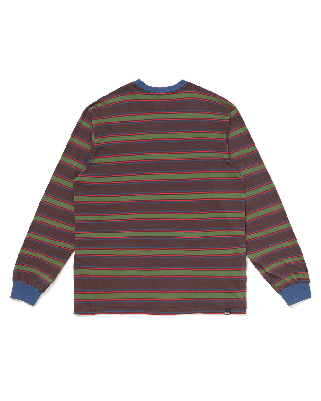 Camiseta Manga Longa Listras Marrom