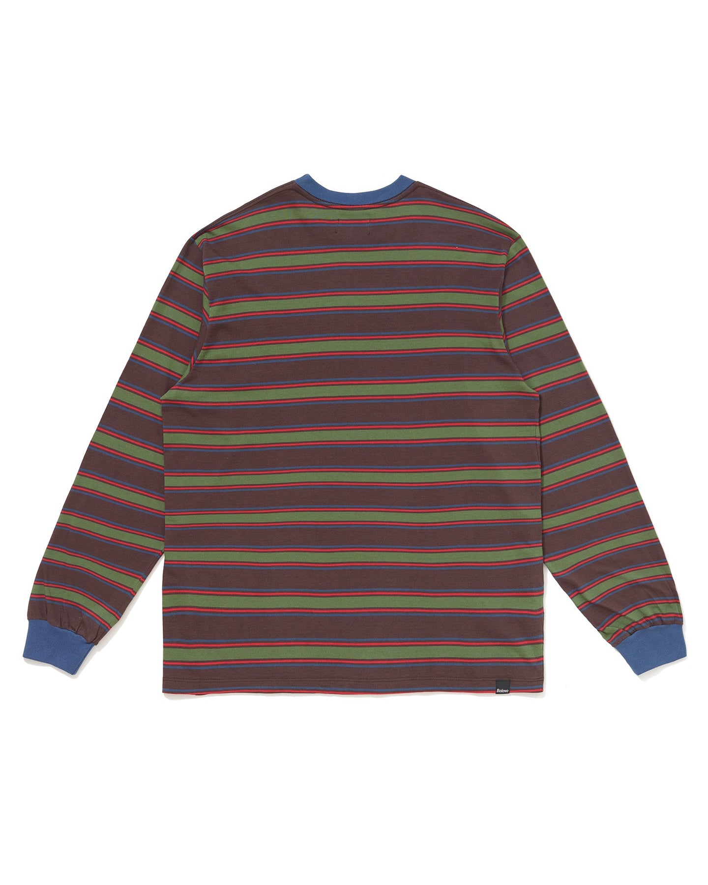 Camiseta Manga Longa Listras Marrom