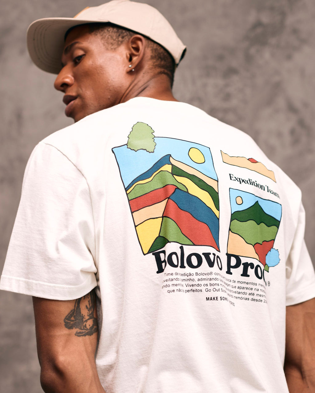 Camiseta Geographic Levels Off White