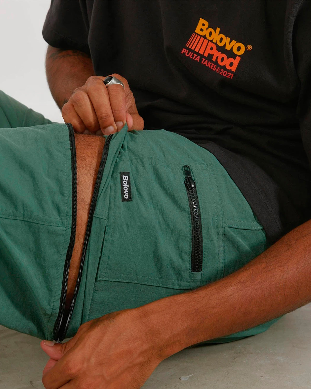 Calça Que Vira Shorts Verde