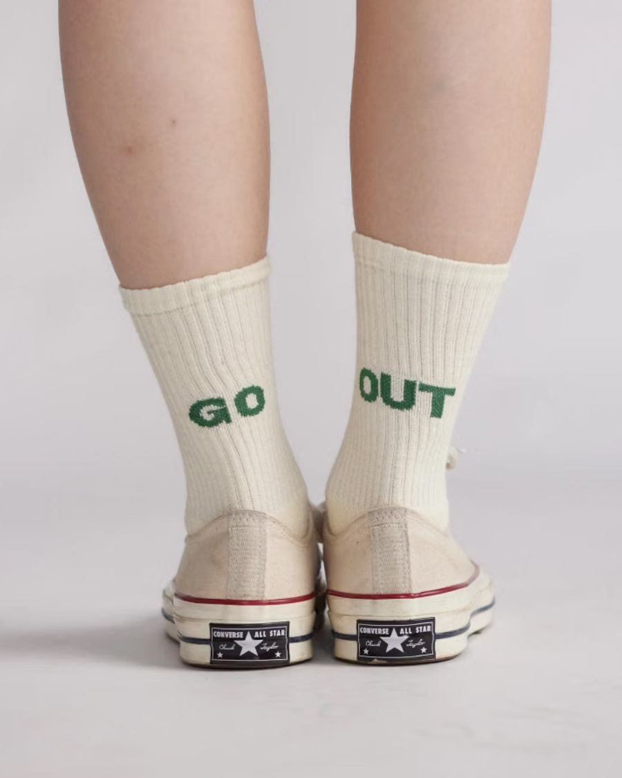 Meia Go Out Off White