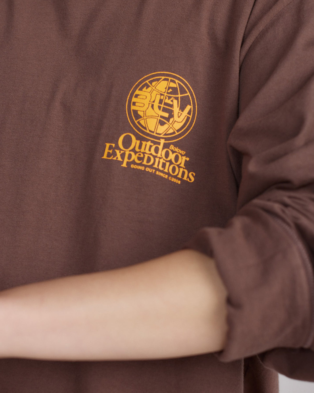 Camiseta Manga Longa Expd. Dept. Marrom