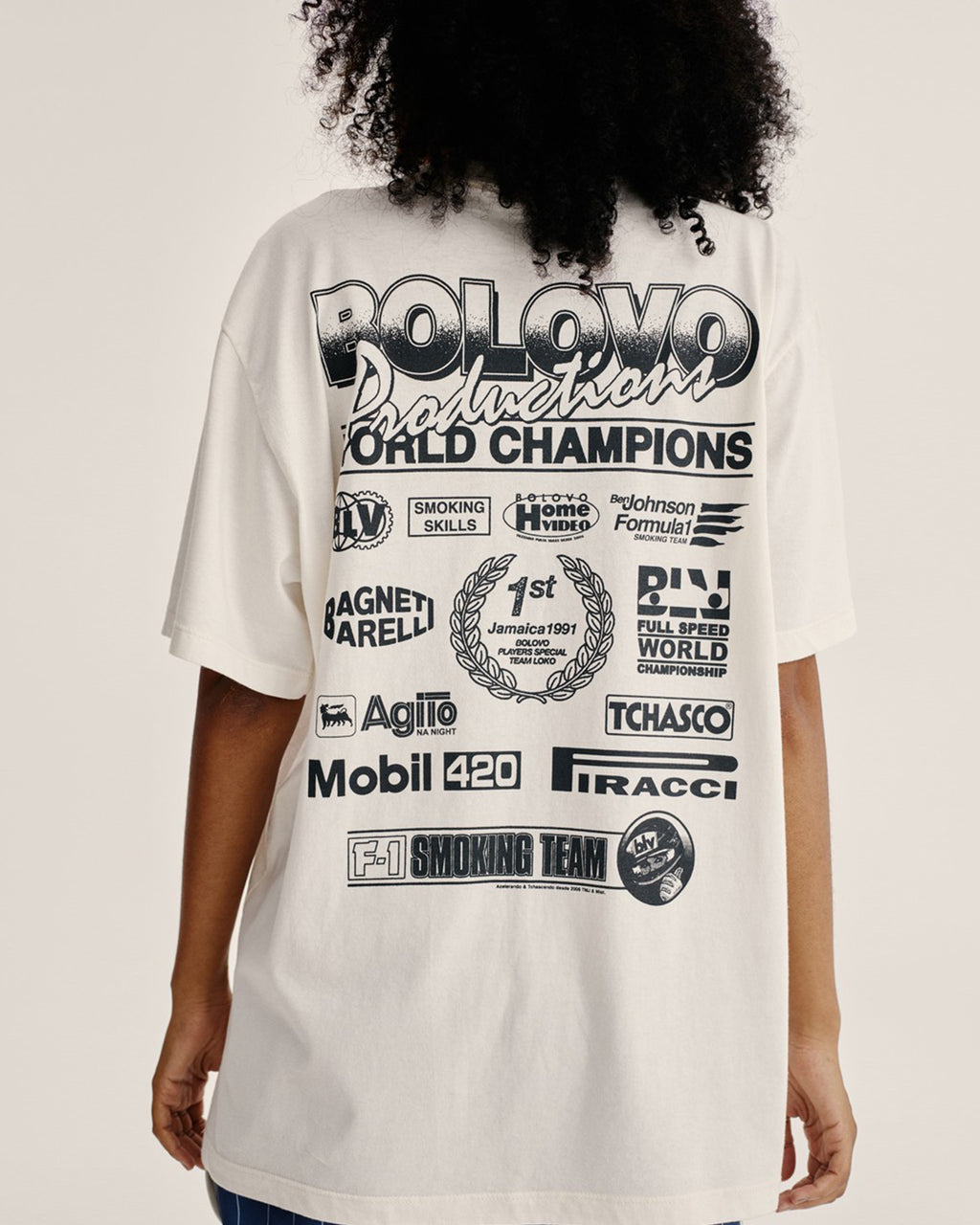Camiseta Smoking Team Off White