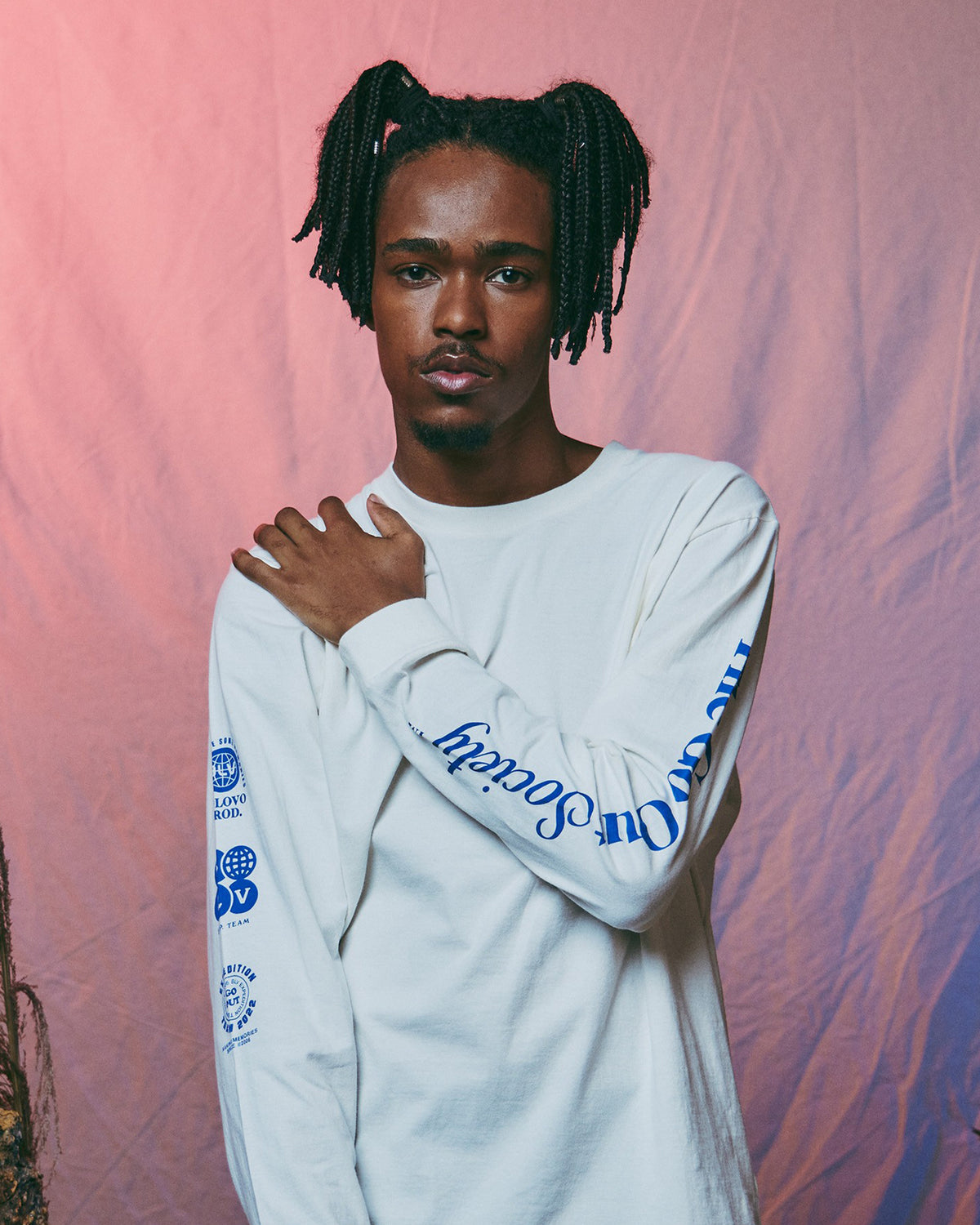 Camiseta Manga Longa Go Out Society Off White