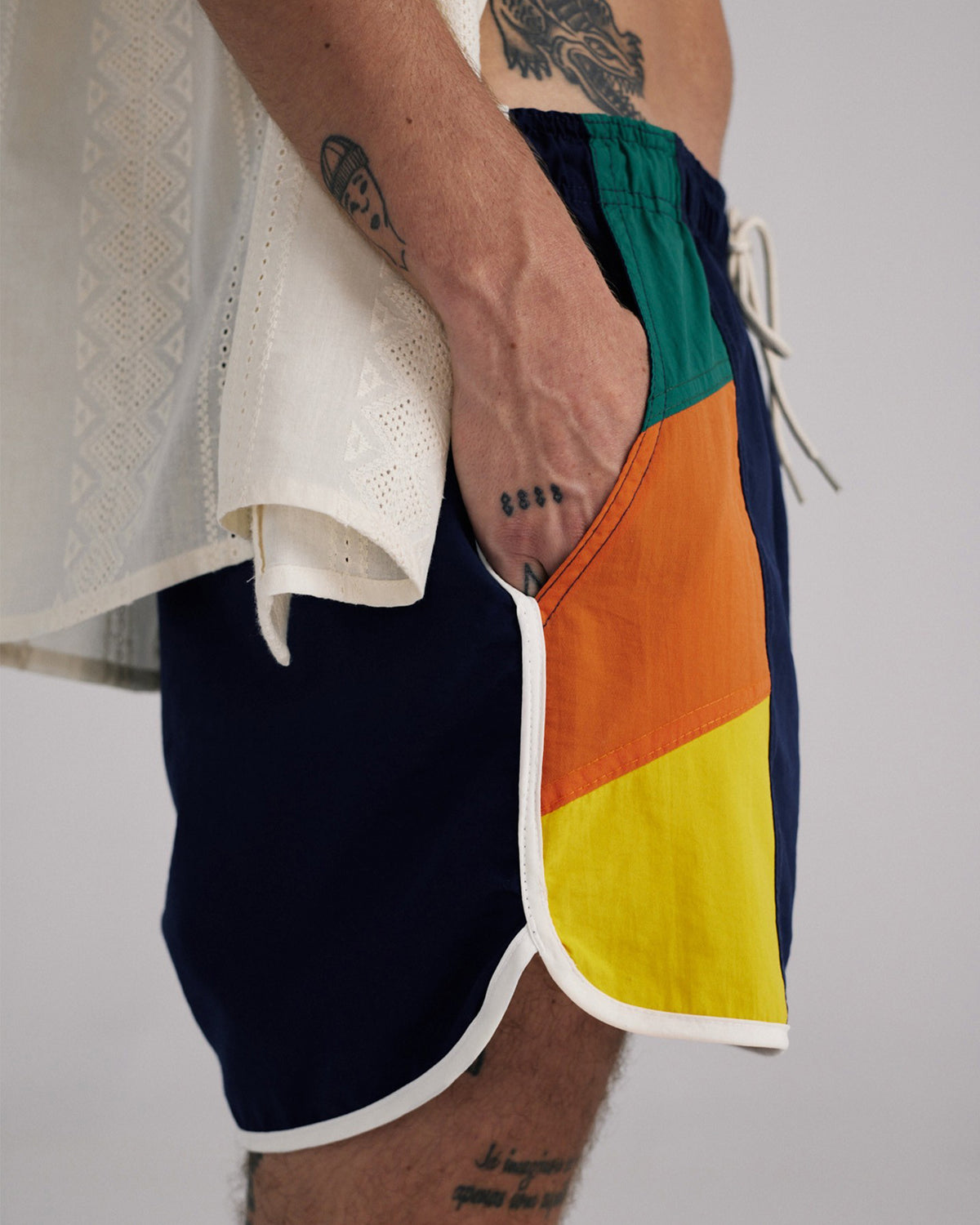 Short Shorts Recortes Azul