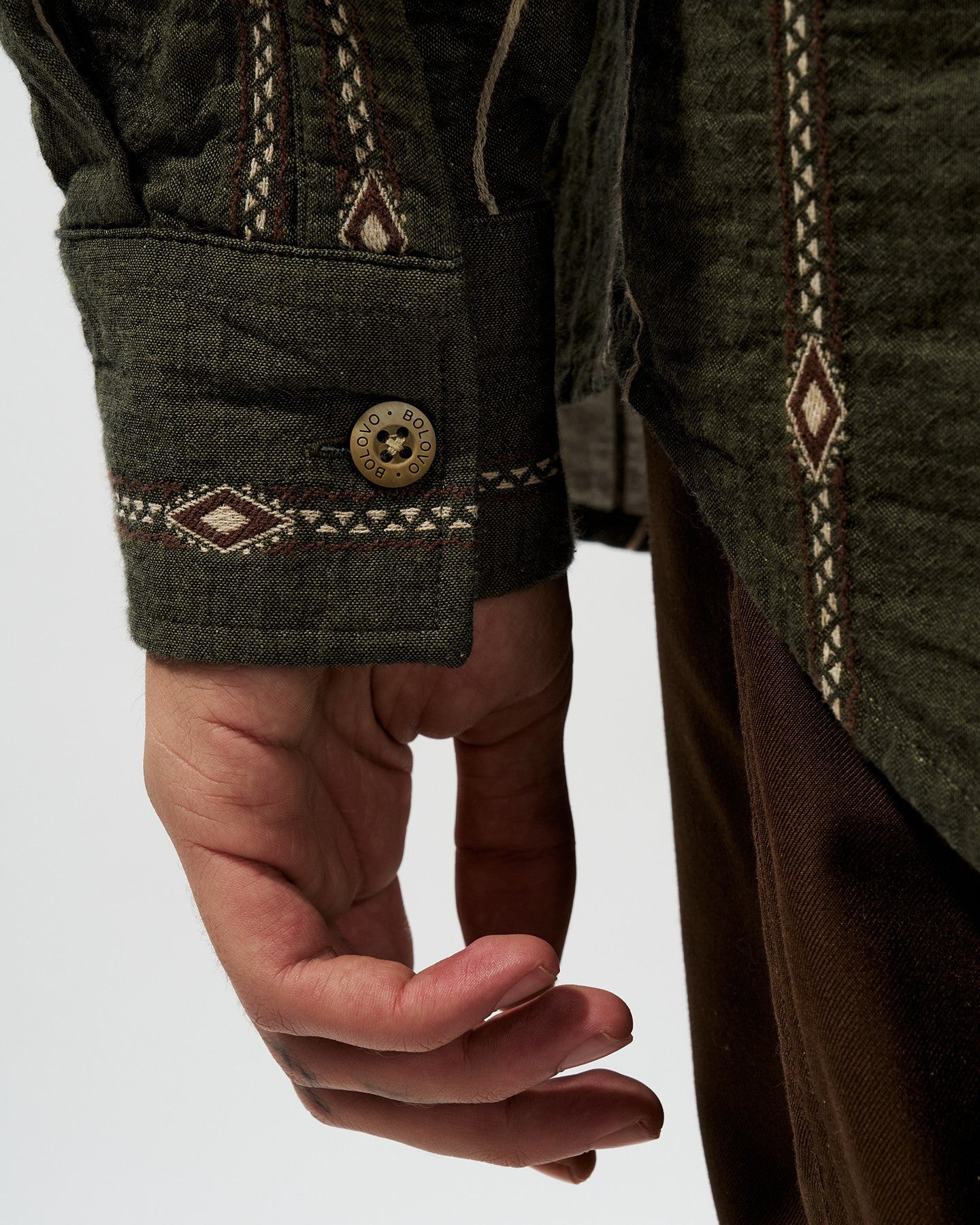 Camisa Manga Longa Overshirt Dusted Memories Verde